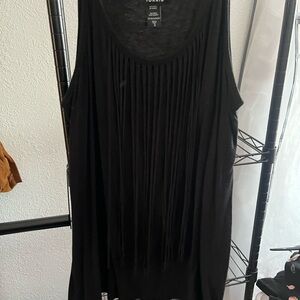 Torrid Black Fringe Tank Top